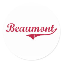 Beaumont Mississippi Classic Design Round Stickers
