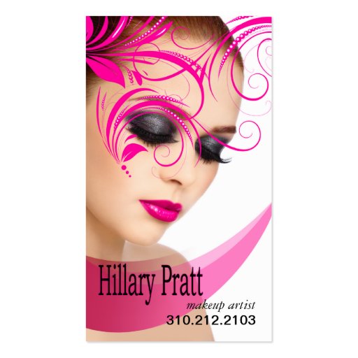 "Beaute Beauty" - Makeup Artist, Beauty Salon Business Cards (front side)