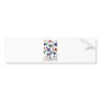 Beautful Jacobean Bird of Paradise Embroidery Bumper Sticker