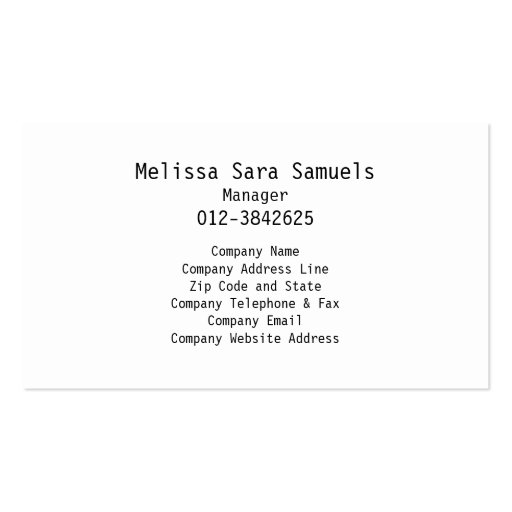 Beautician Business Card Butterfly Stripes (back side)