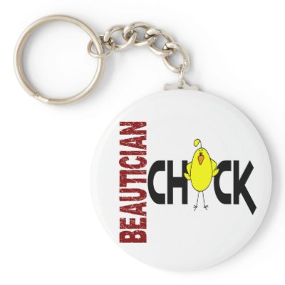 Beautician Chick 1 Keychains by professiongifts
