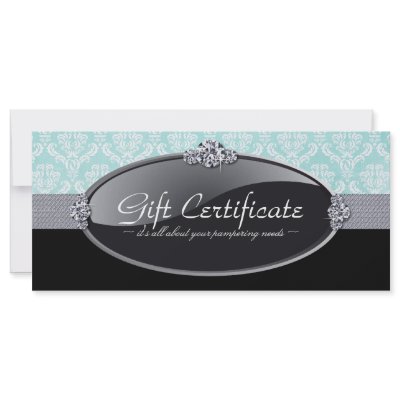 BEAUTICIAN GIFT CERTIFICATE RACK CARD TEMPLATE by colourfuldesigns