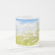 Beautifufl spring meadow background mugs