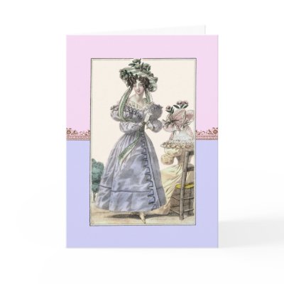 Beautiful 18th Century Women in Hats Birthday Card by AntiqueImages