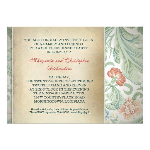 beautiful 60th wedding anniversary photo invites