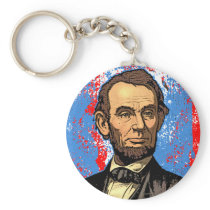 Beautiful Abraham Lincoln Portrait Key Chain