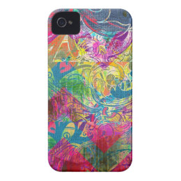 Beautiful Abstract Colorful Floral Swirls Flourish iPhone 4 Cover