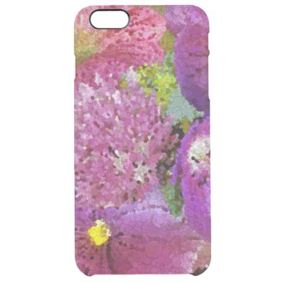 Beautiful Abstract Flowers Clear iPhone 6 Plus Case