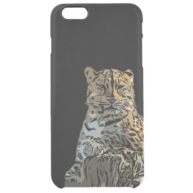 Beautiful Abstract Tiger Black Background Clear iPhone 6 Plus Case
