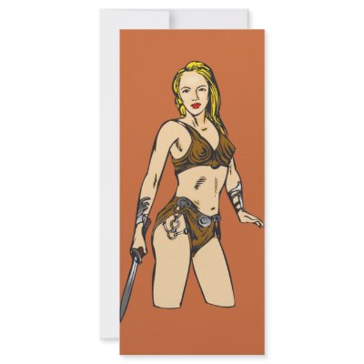 Beautiful Amazon Women Full Color Rack Card by sagart1952