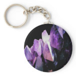 Beautiful amethyst crystals, keychain