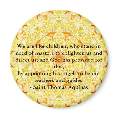 Beautiful ANGEL quote by Saint Thomas Aquinas Refrigerator Magnet by spiritcircle