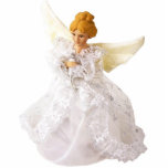 Beautiful angel sculpture, in lace dress photo cut outs