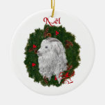 Beautiful Angora Noel Ornament ornaments