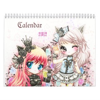 Beautiful anime chibi girls Calendar 2012 calendar