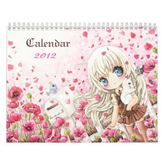Beautiful anime chibi girls Calendar 2012 calendar