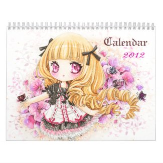 Beautiful anime chibi girls Calendar 2012 calendar