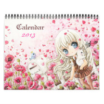 Beautiful anime chibi girls Calendar 2013