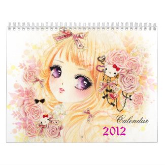 Girl Calendar on Beautiful Anime Chibi Girls Calendar 2012 Zazzle Calendar On