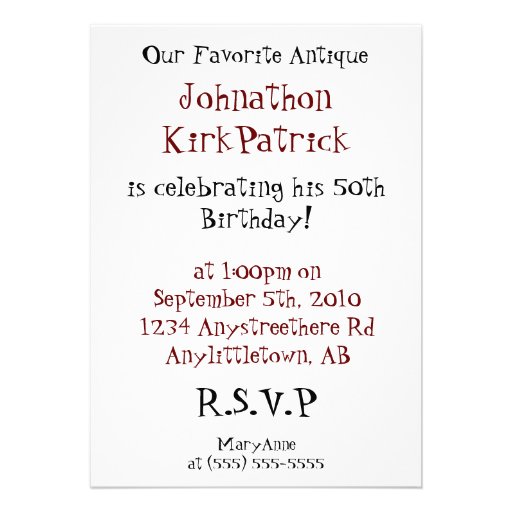 Beautiful Antique Car Photo Invite