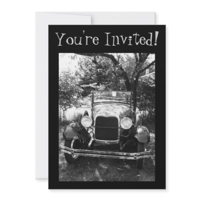 Beautiful Antique Car Photo Invite by CountryCorner