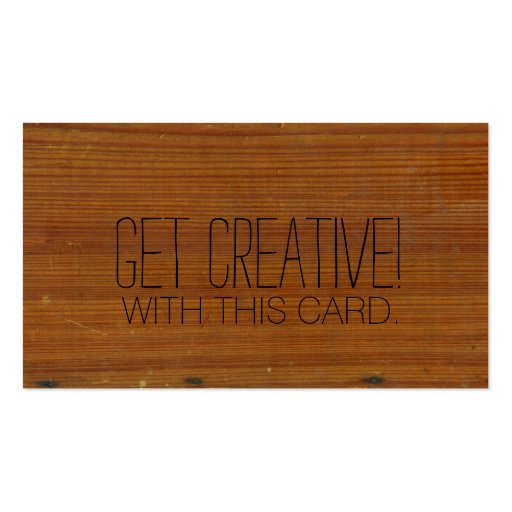 Beautiful Antique Inspired Textured Wood Business Cards (front side)