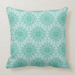 Beautiful Aqua Green Floral Pillow