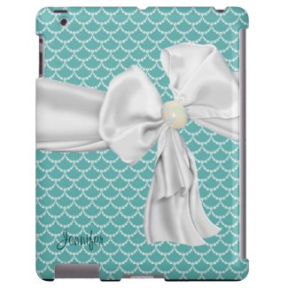 Beautiful Aqua Scalloped iPad Case