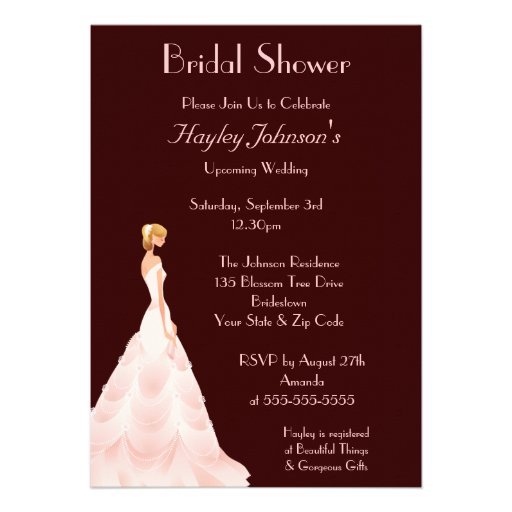 Beautiful Art Deco Bridal Shower Personalized Invites