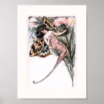 Beautiful Art Deco Butterfly Fairy Poster