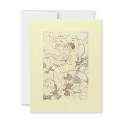 Beautiful Art Deco Lady Rose Nymph Invite by angela65