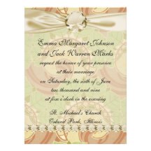 beautiful art nouveau swirly leaves pattern art custom invites