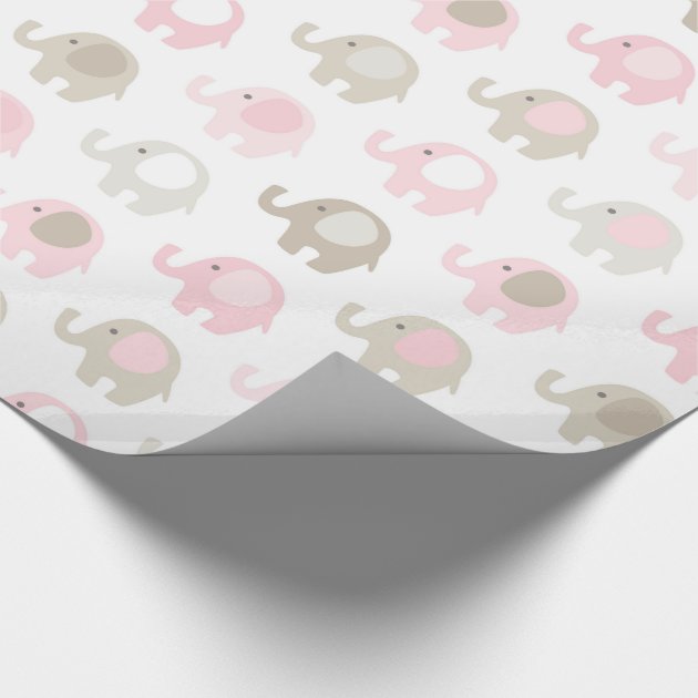 Beautiful Baby Elephant Pattern Wrapping Paper 4/4