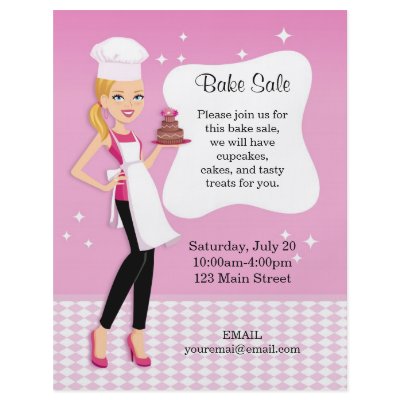 Beautiful Bake Sale Flyer personalized by ArtbyMonica