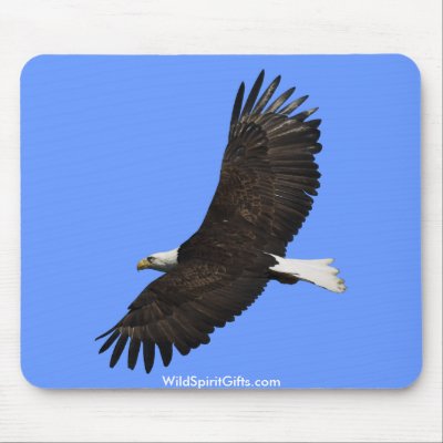 BEAUTIFUL BALD EAGLE Mousepad by RavenSpiritPrints