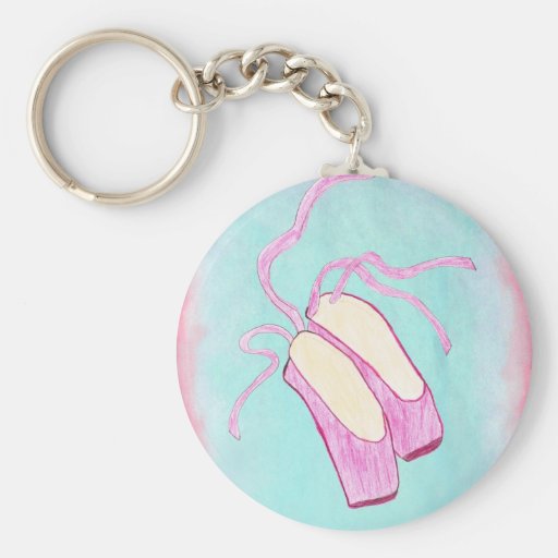 Beautiful Ballet Shoes Keychain Zazzle