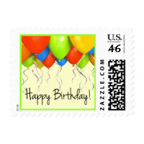 Beautiful Balloons Birthday Postage Stamp