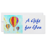 Beautiful Balloons Gift Certificate template Rack Cards