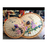 Beautiful Bamboo Umbrellas from Taiwan postcards