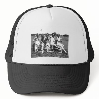 Beautiful Bathing Beauties On Ice Mesh Hat by fotoshoppe
