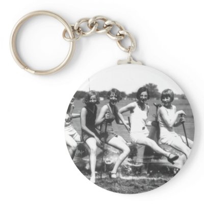 Beautiful Bathing Beauties On Ice Keychains by fotoshoppe
