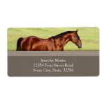Beautiful Bay Horse Shipping Label