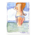 Beautiful beach bottom posters