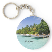 Beautiful beach in maldives key chain