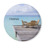 Beautiful beach in maldives magnets