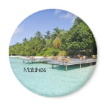 Beautiful beach in maldives refrigerator magnets