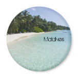 Beautiful beach in maldives fridge magnet