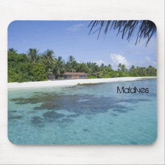 Beautiful beach in maldives mousepad