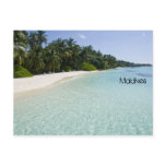 Beautiful beach in maldives postcards