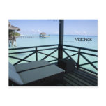 Beautiful beach in maldives postcards